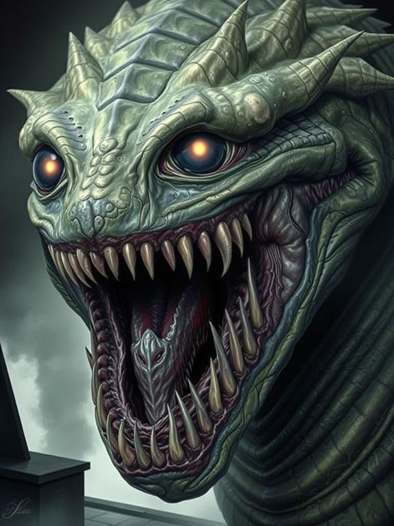 Menacing Bloop Cryptid Stares Intensely