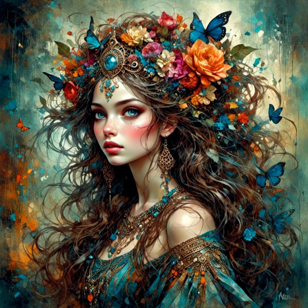 Moorish Princess in Surreal Fantasy Style