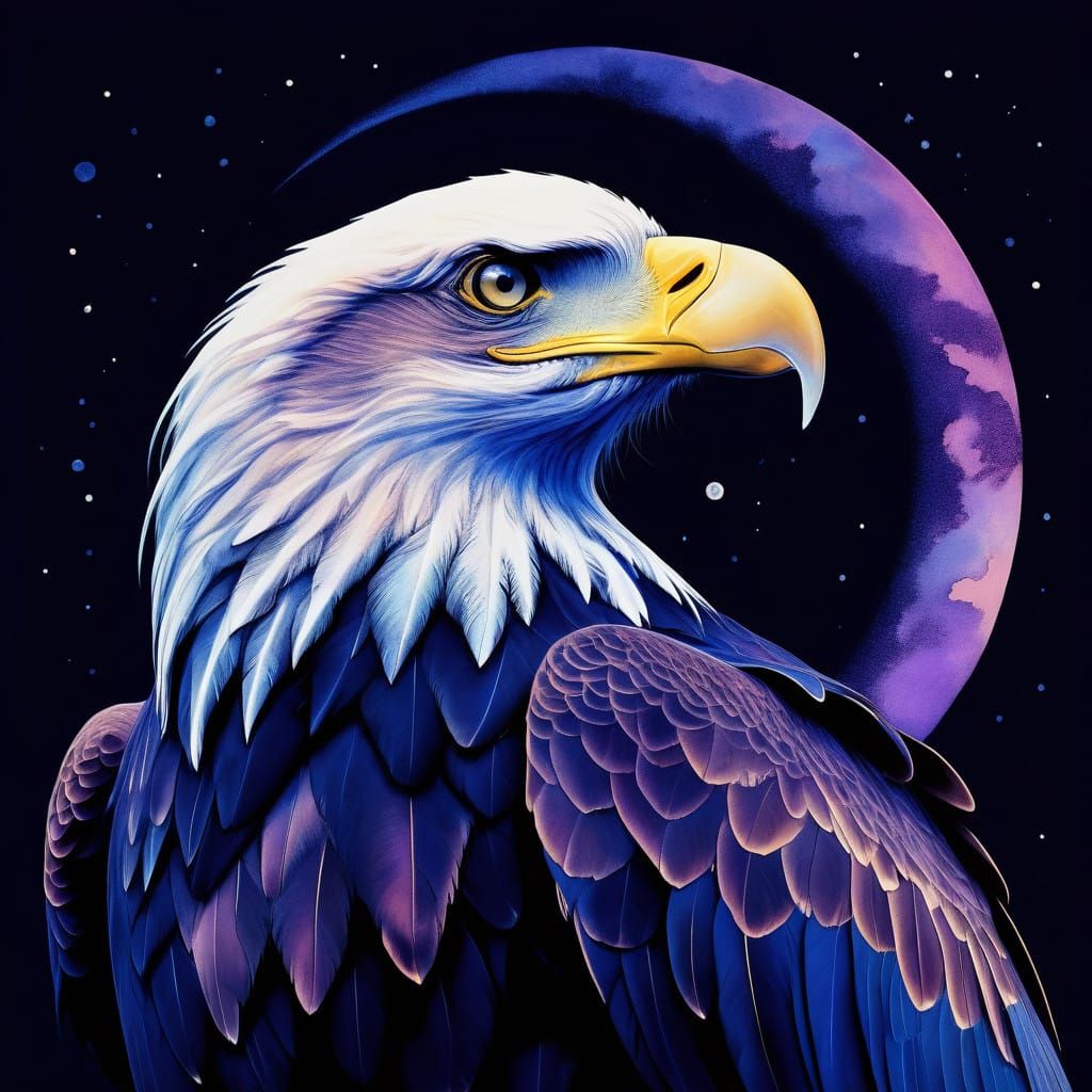 Ethereal Eagle Moon Convergence