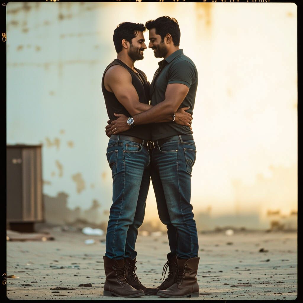 Golden Hour Embrace: A Cinematic Indian Love Story