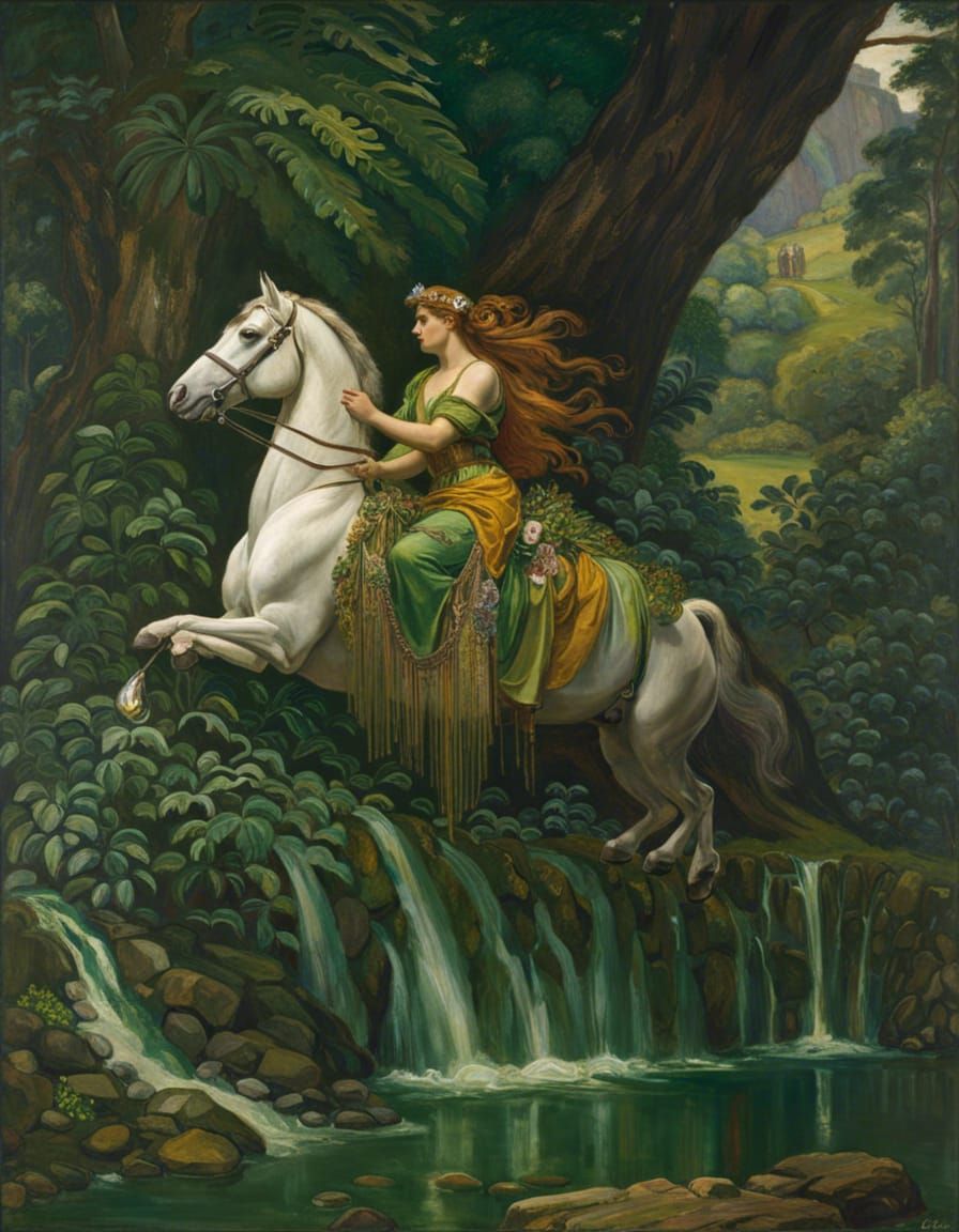 Centaur in Forest Glade, Luminist Style
