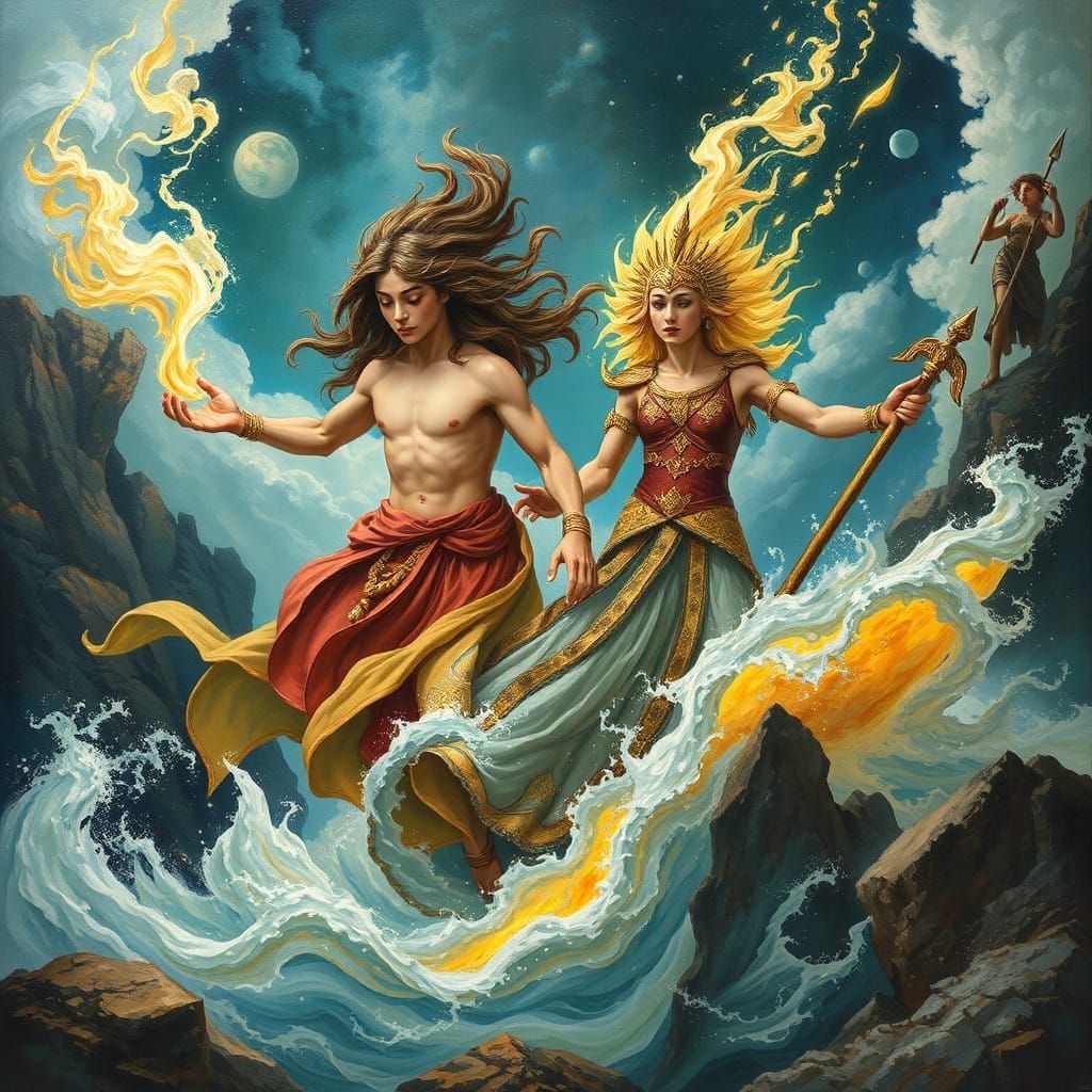 Epic Goddess of Winds and Storms in the Style of Ivan Shishk...