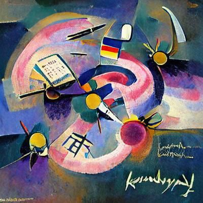 Abstract Language Inspiration in Kandinsky Style