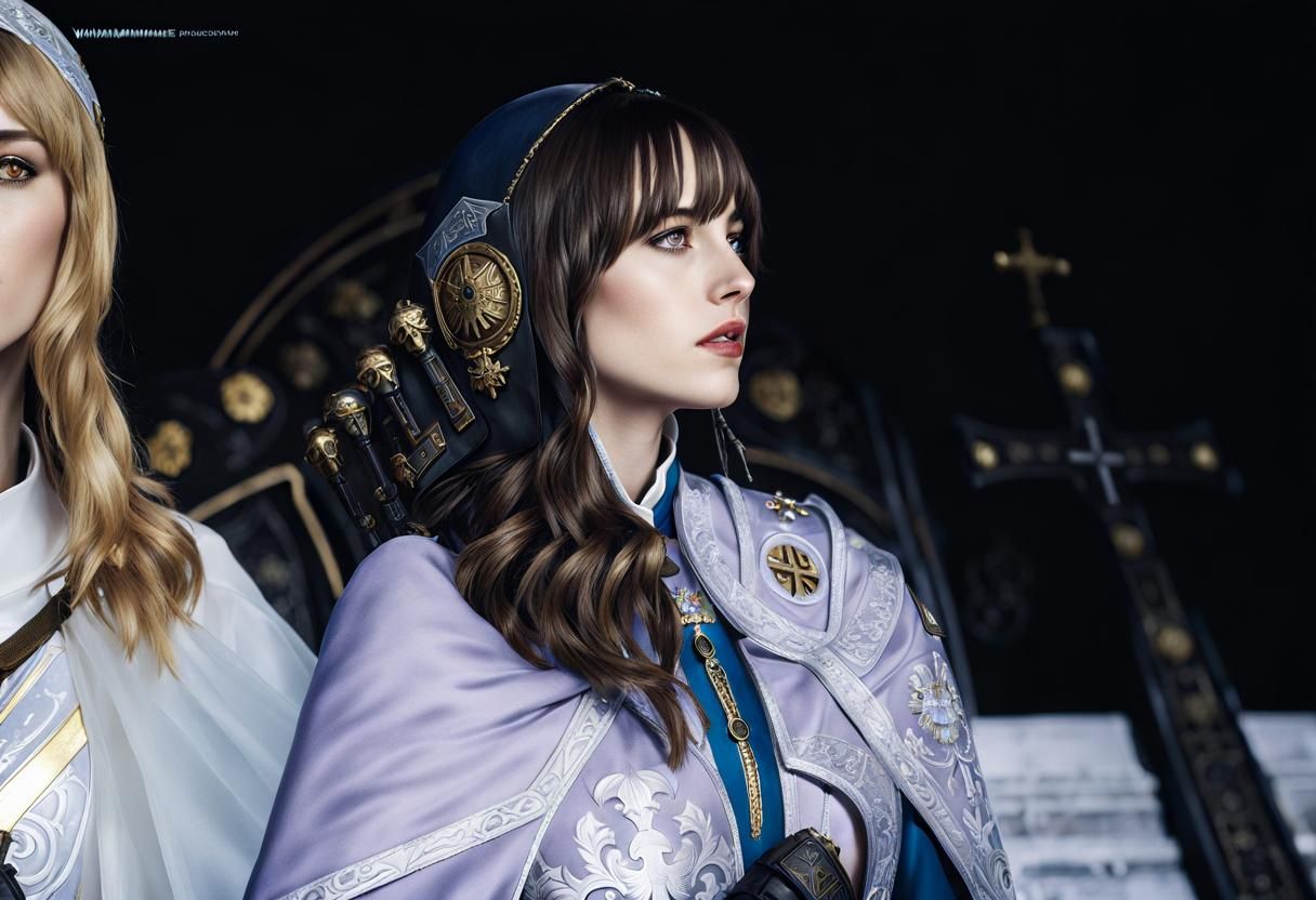 Futuristic Soldier in Warhammer 40k Style