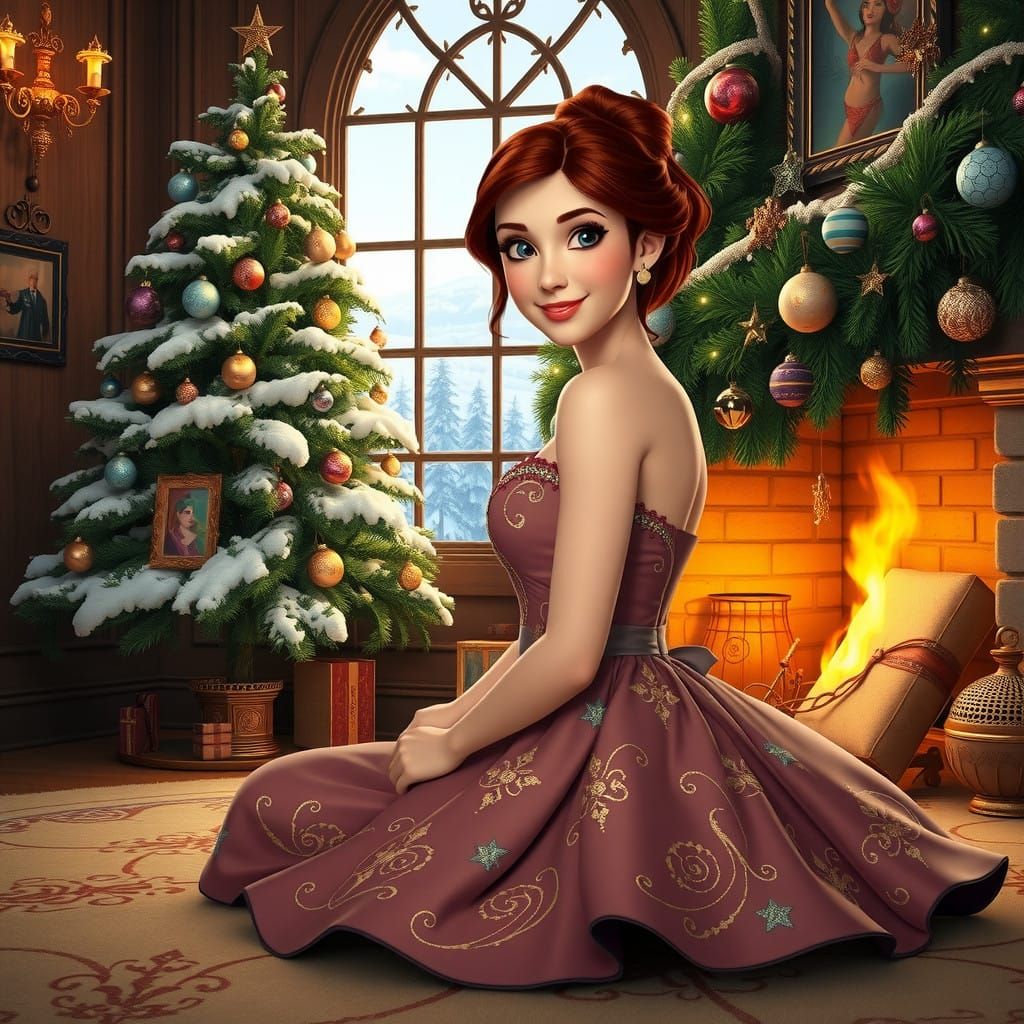 Disney's Meg in Winter Wonderland Attire