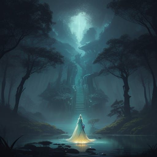 Enchanted Princess in Lunar Radiance