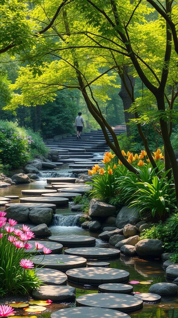 Peaceful Green Oasis by a Serene River