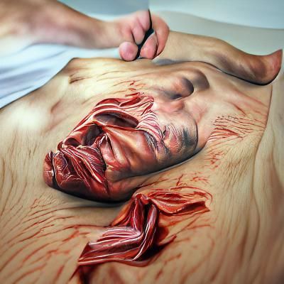 Hyperrealistic Severed Body Image