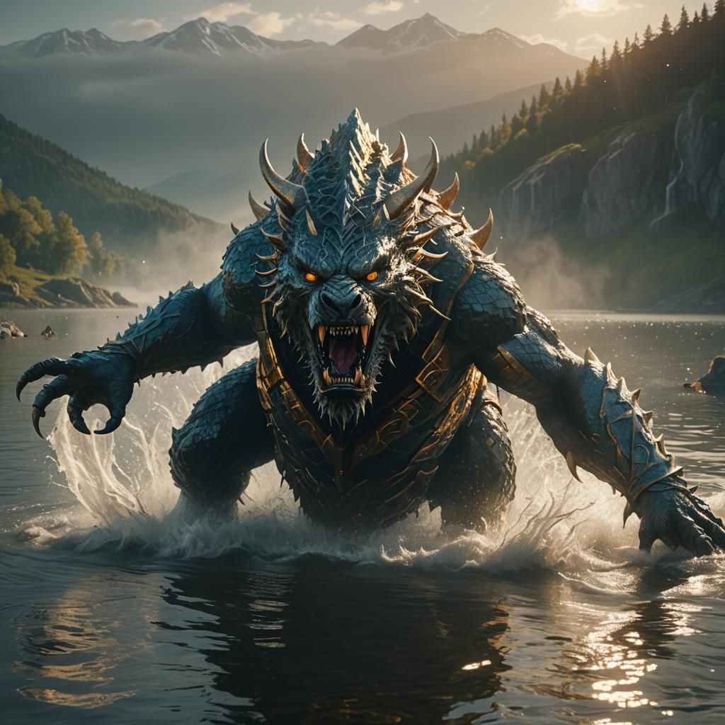 Monstrous Celtic Beast Roars at Lakeside Warriors