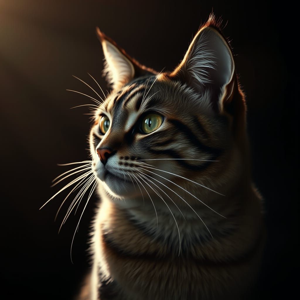 Regal Cat in Hyperrealistic Aesthetic