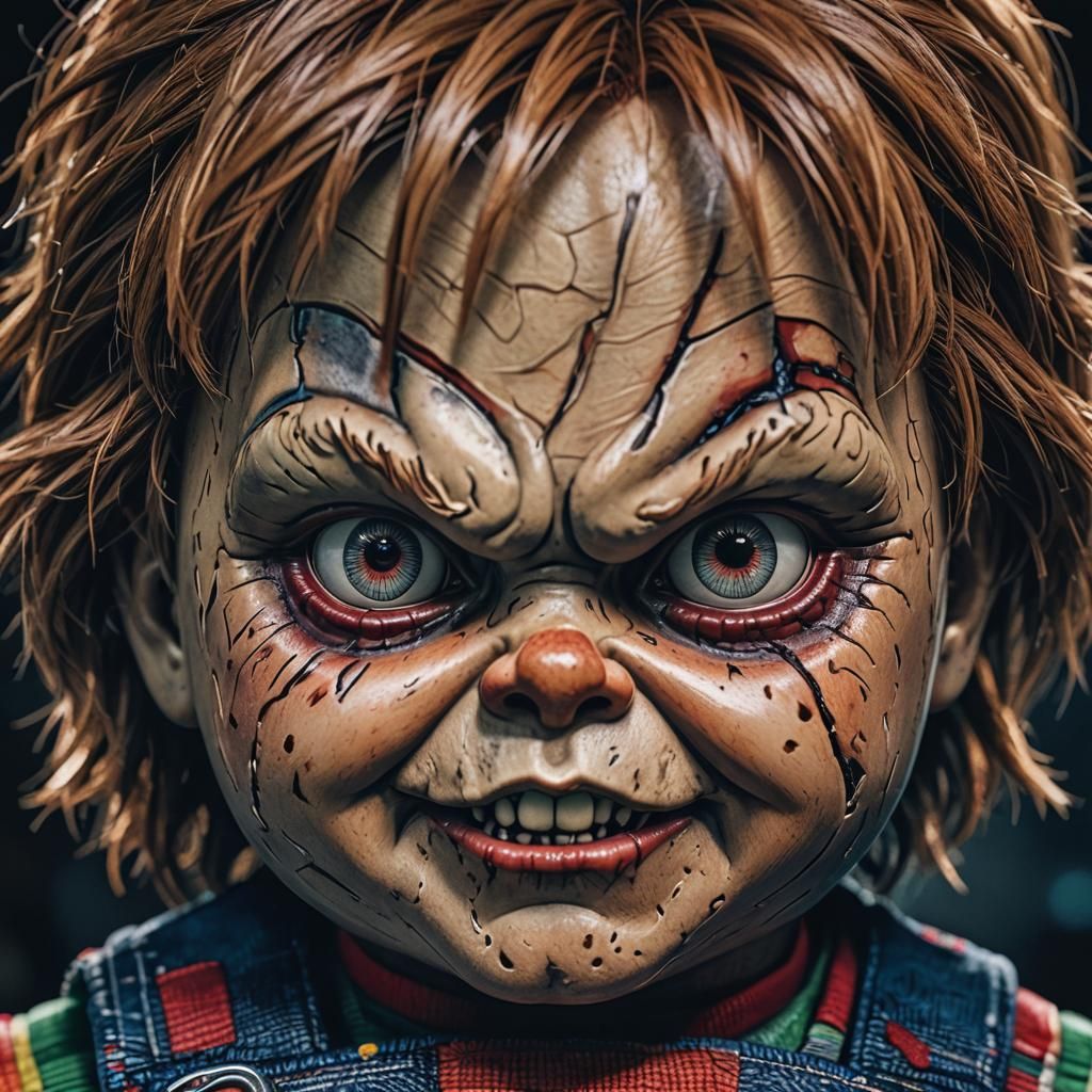 Hyperrealistic Chucky with Intricate Details in HDR