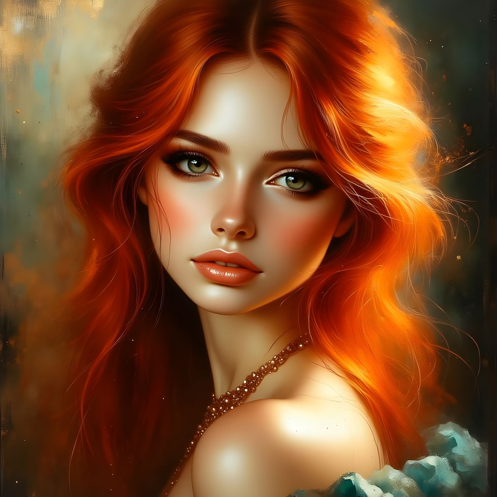 Norse Sun Goddess Portrait in Ethereal Fantasy Style