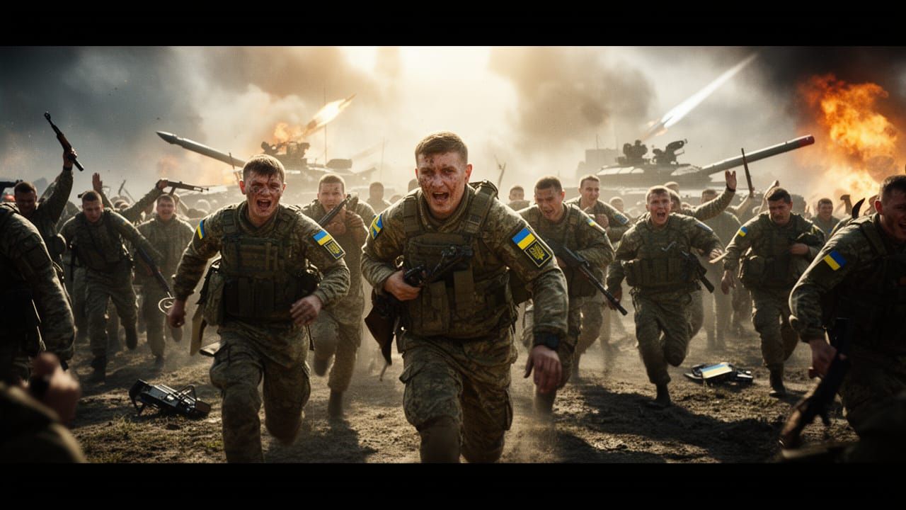 Chaotic Retreat of Ukrainian Soldiers in Dramatic Cinematic ...