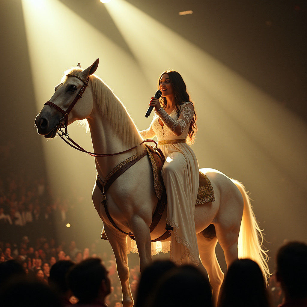 Charismatic Singer on White Stallion Addresses Christian Cro...