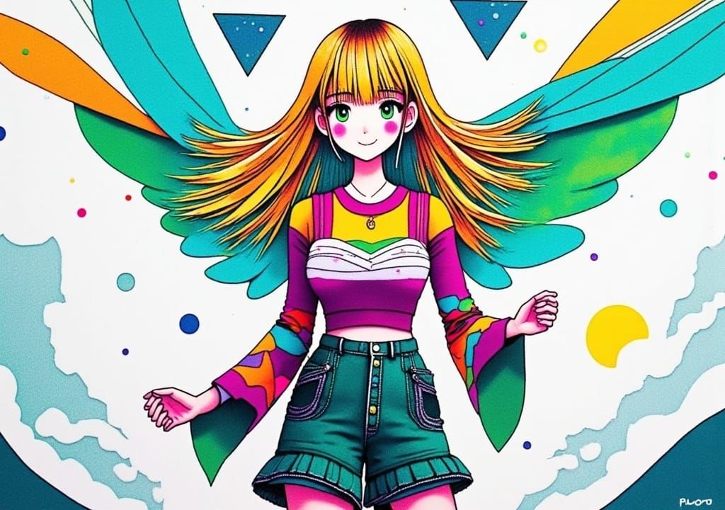 Vibrant Anime Image Generated with LoRA