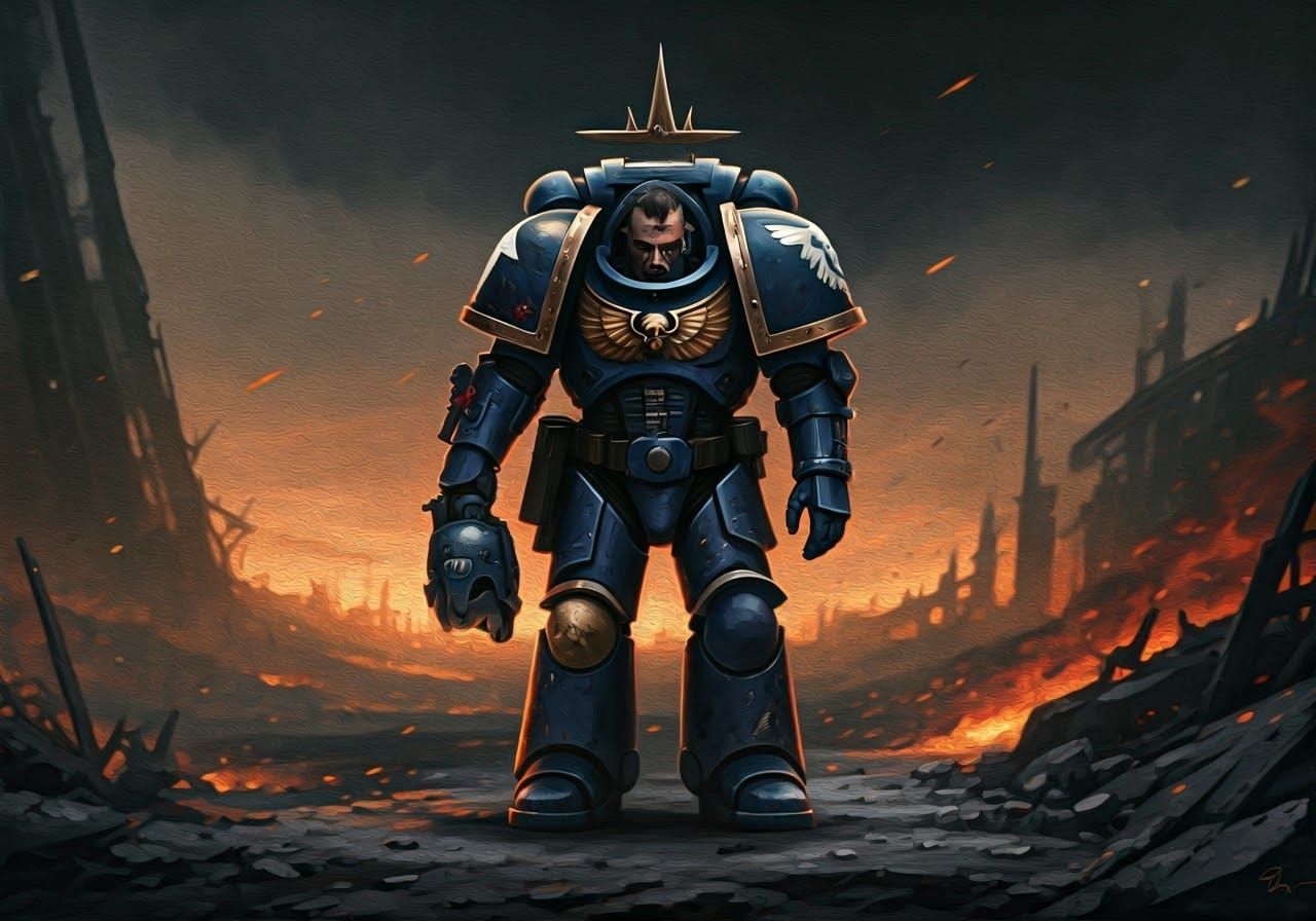 Space Marine Dominance on Scorched Battlefield