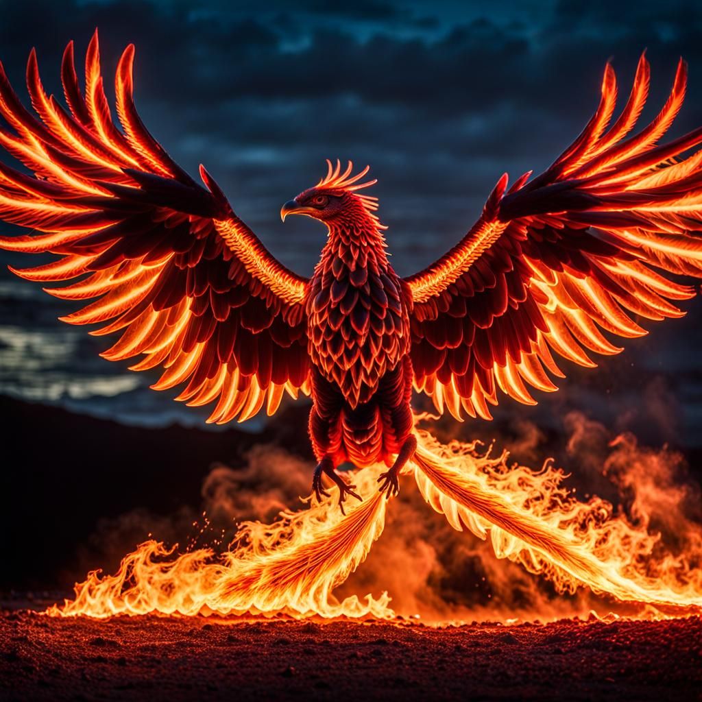 Fiery Phoenix Elemental in Ultra High Quality