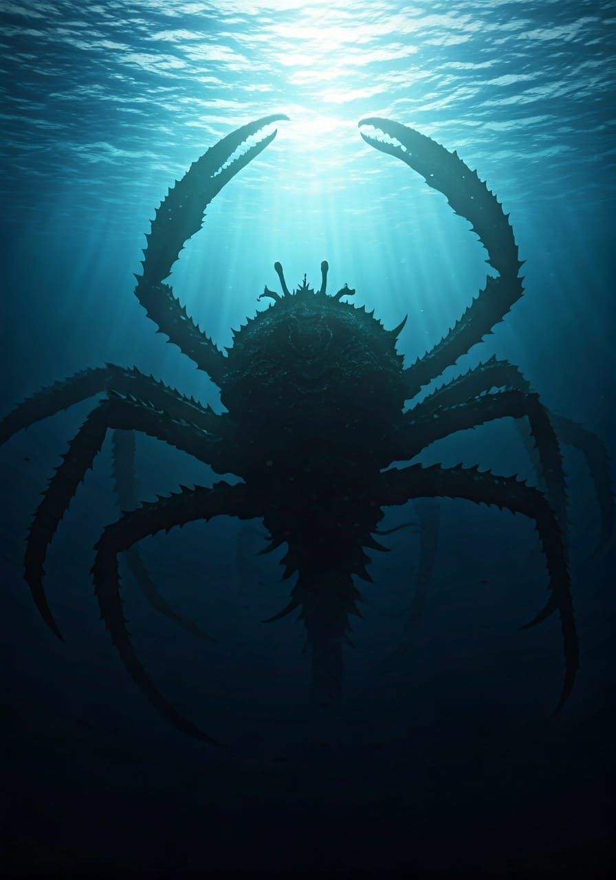 Gigantic Biomechanical Crab Monster from Ocean Depths