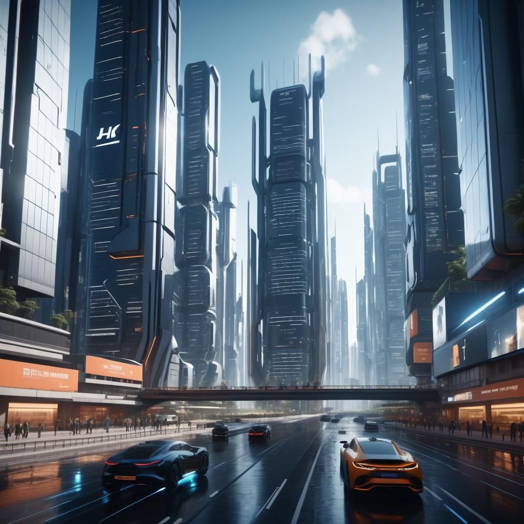 Futuristic Cityscape in High-Resolution Photography
