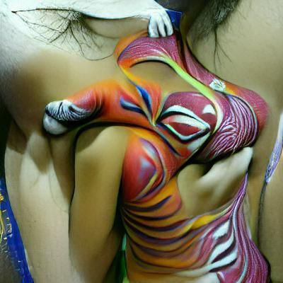 Abstract Body Painting Art