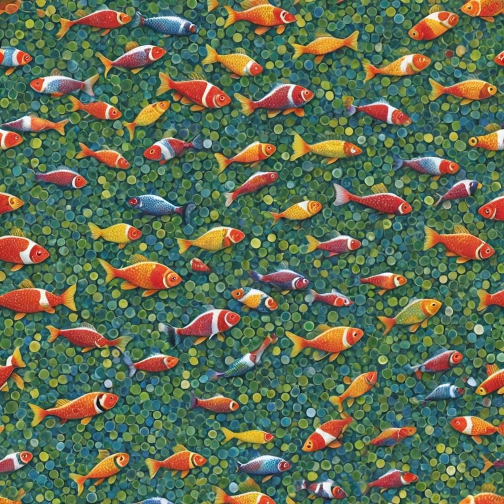Kinetic Pointillism Image of a Superfish