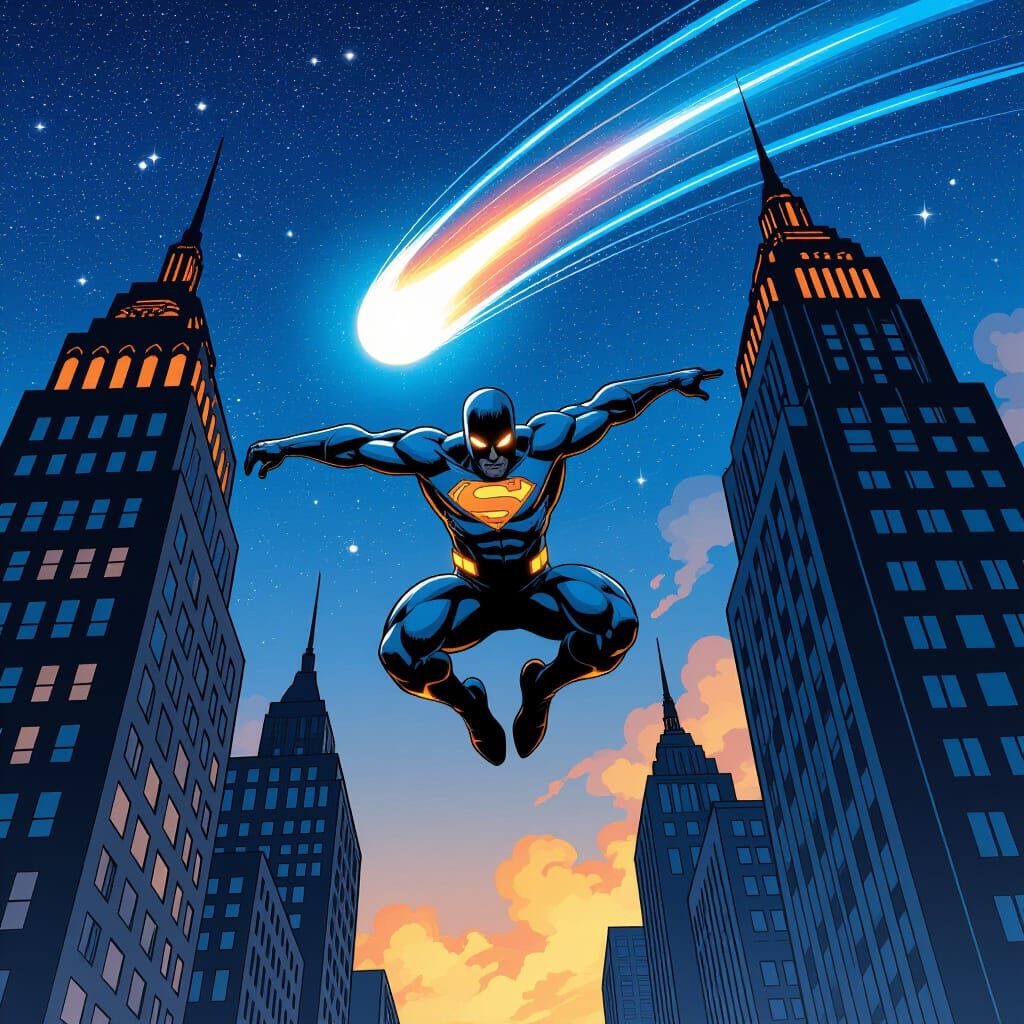 DC Hero Parkour Jump with Comet, Jim Lee Style