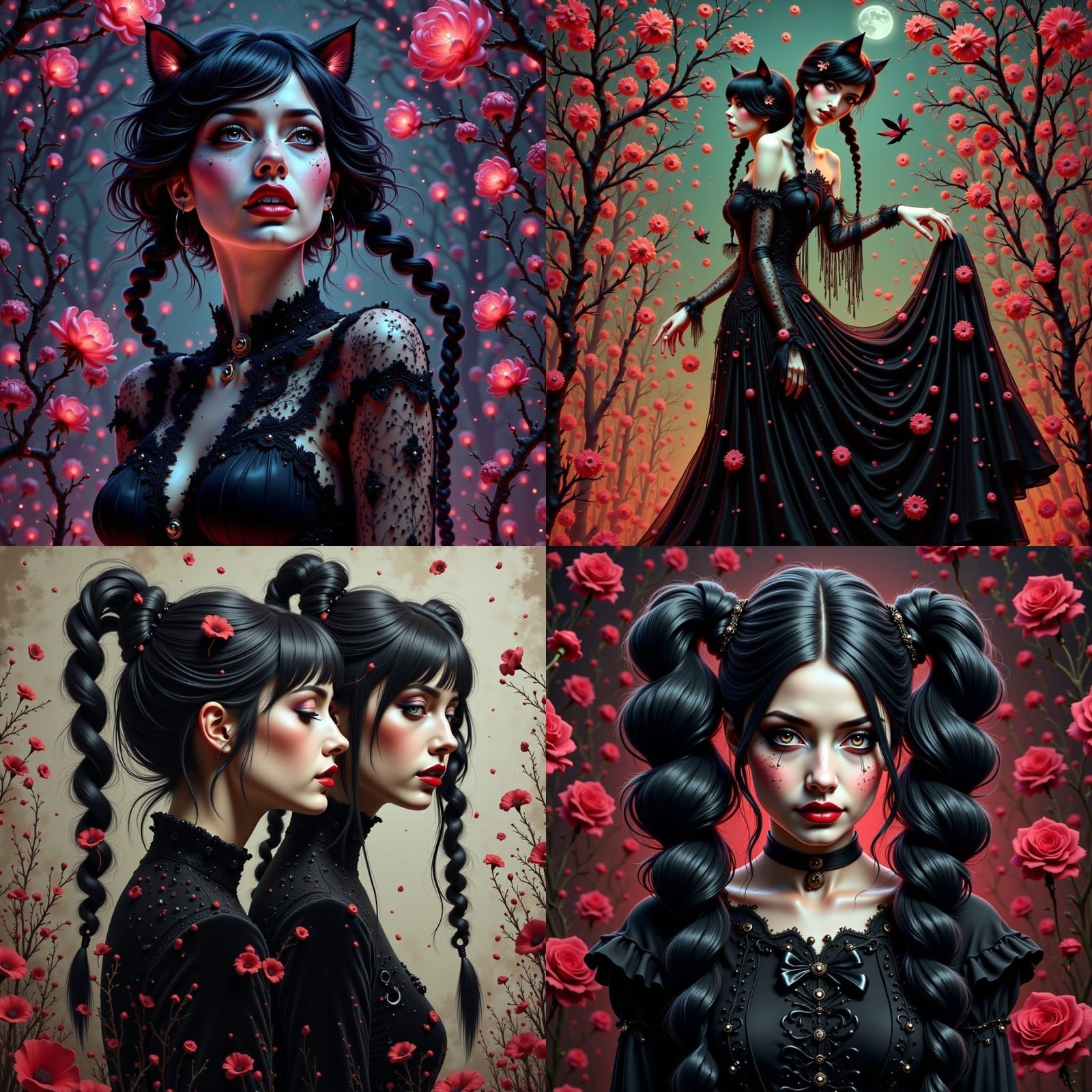 Women trying to interact with her shadow