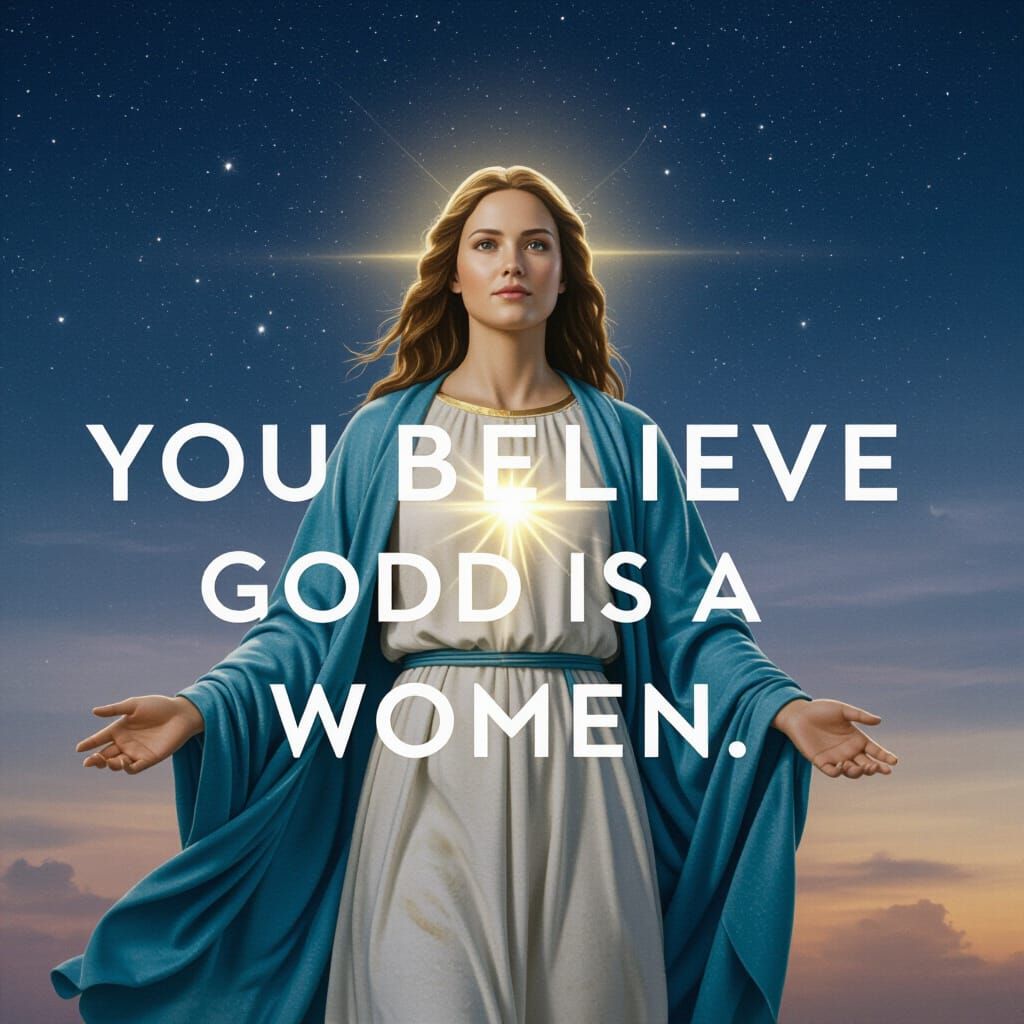 Divine Feminine Revealed in Majestic Celestial Scene