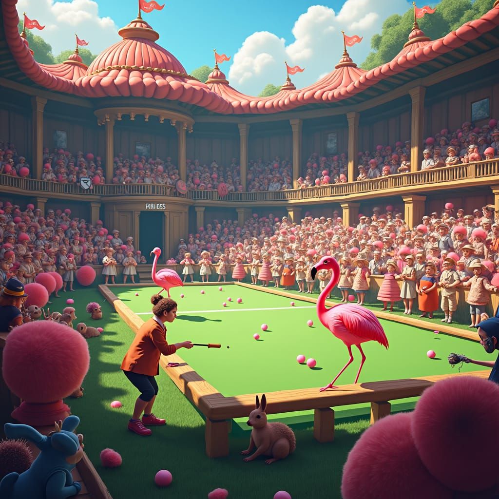 Whimsical Croquet Championship in a Wonderland Arena