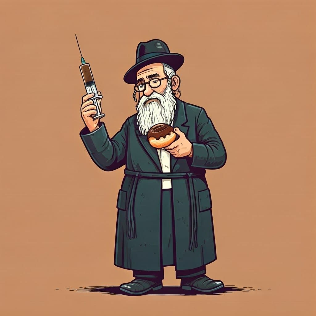 A Hasidic Jew in Traditional Attire Creates Whimsical Chocol...