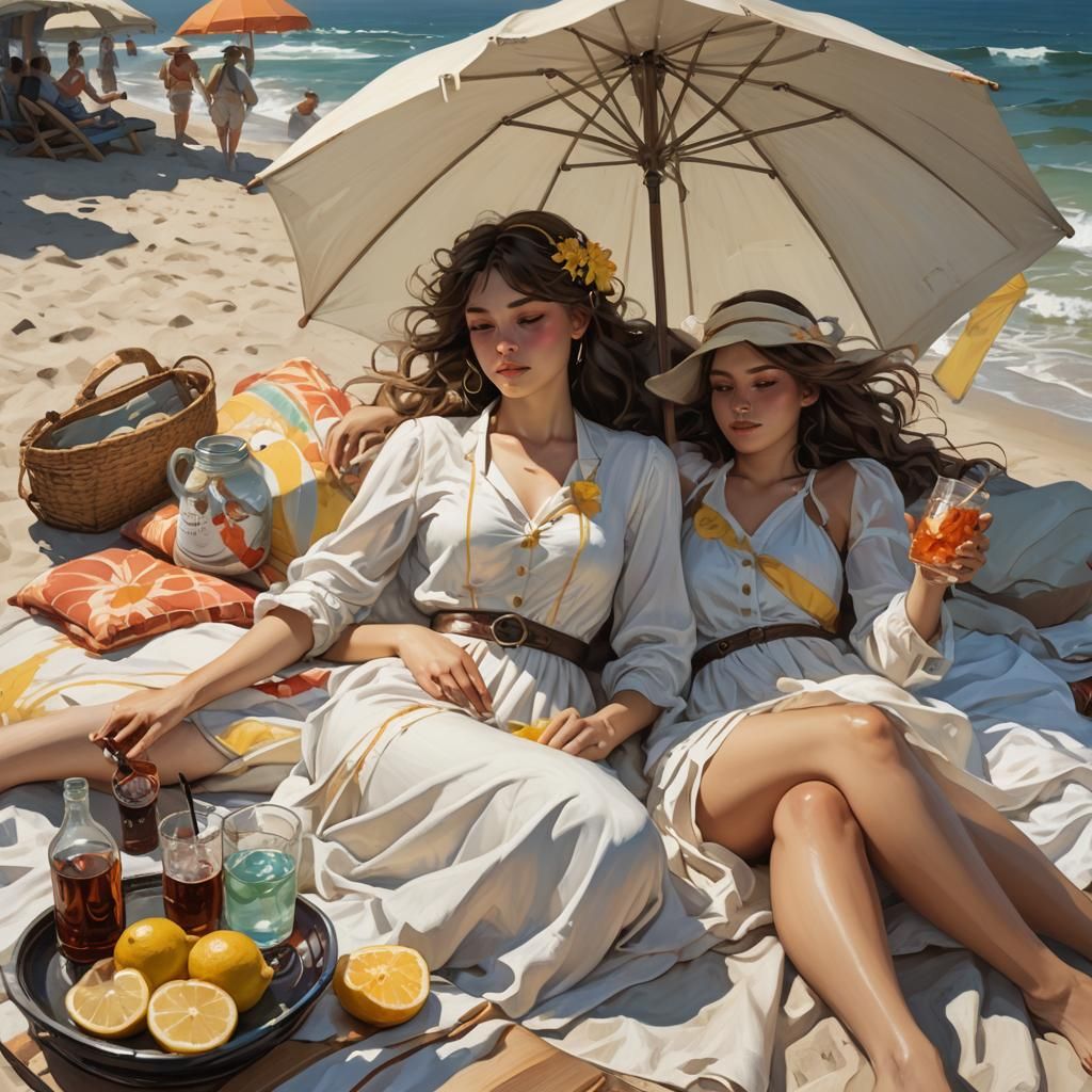 Beachside Relaxation: Hyperdetailed Portrait in Unreal Engin...
