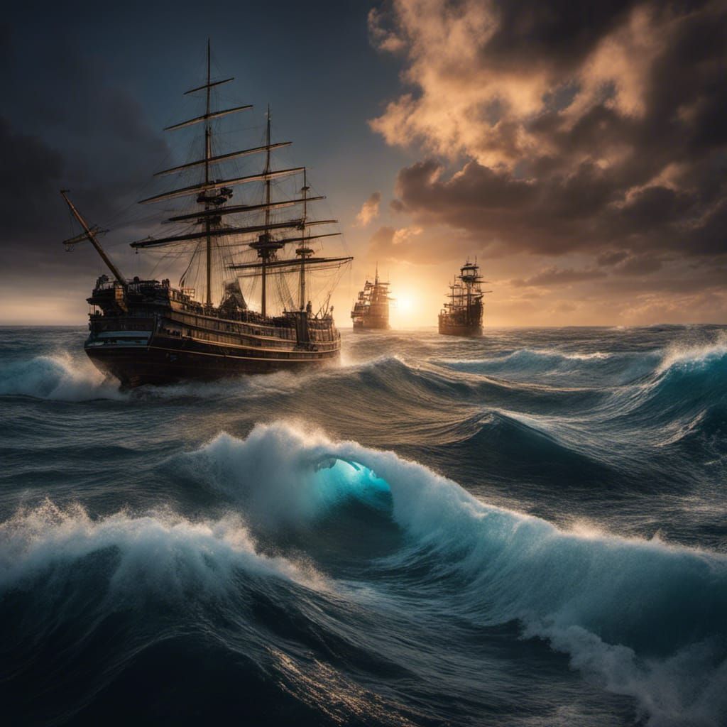 Giant Octopus Attacks Cruise Ship: Hyperrealistic Digital Ar...