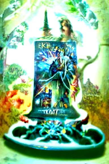 Ethereal Star Tarot Card in Fantasy Landscape