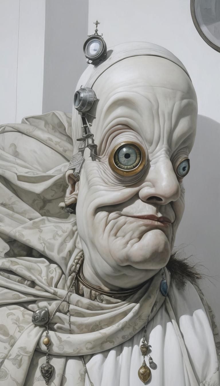 Surreal Gothic Mother-in-Law in Filmic Photorealism