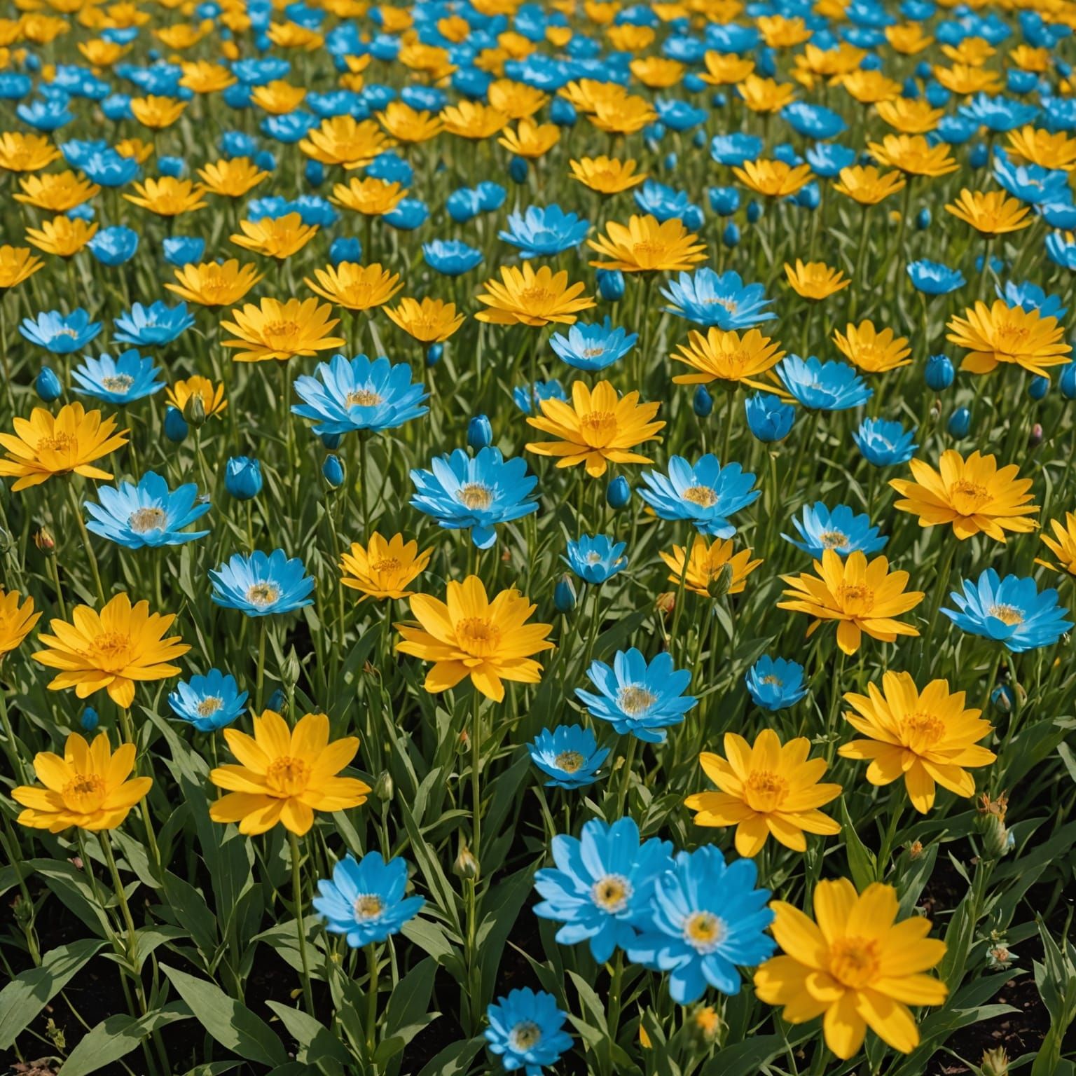 Vibrant Field of Blazing Topaz Gemstones