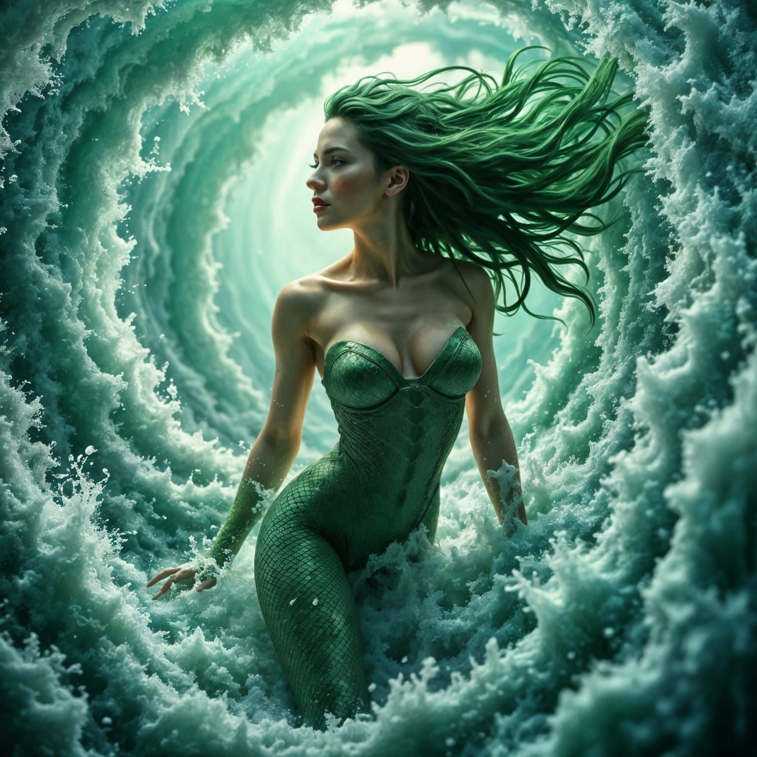 Hyperrealistic Aquatic Goddess in the DC Universe