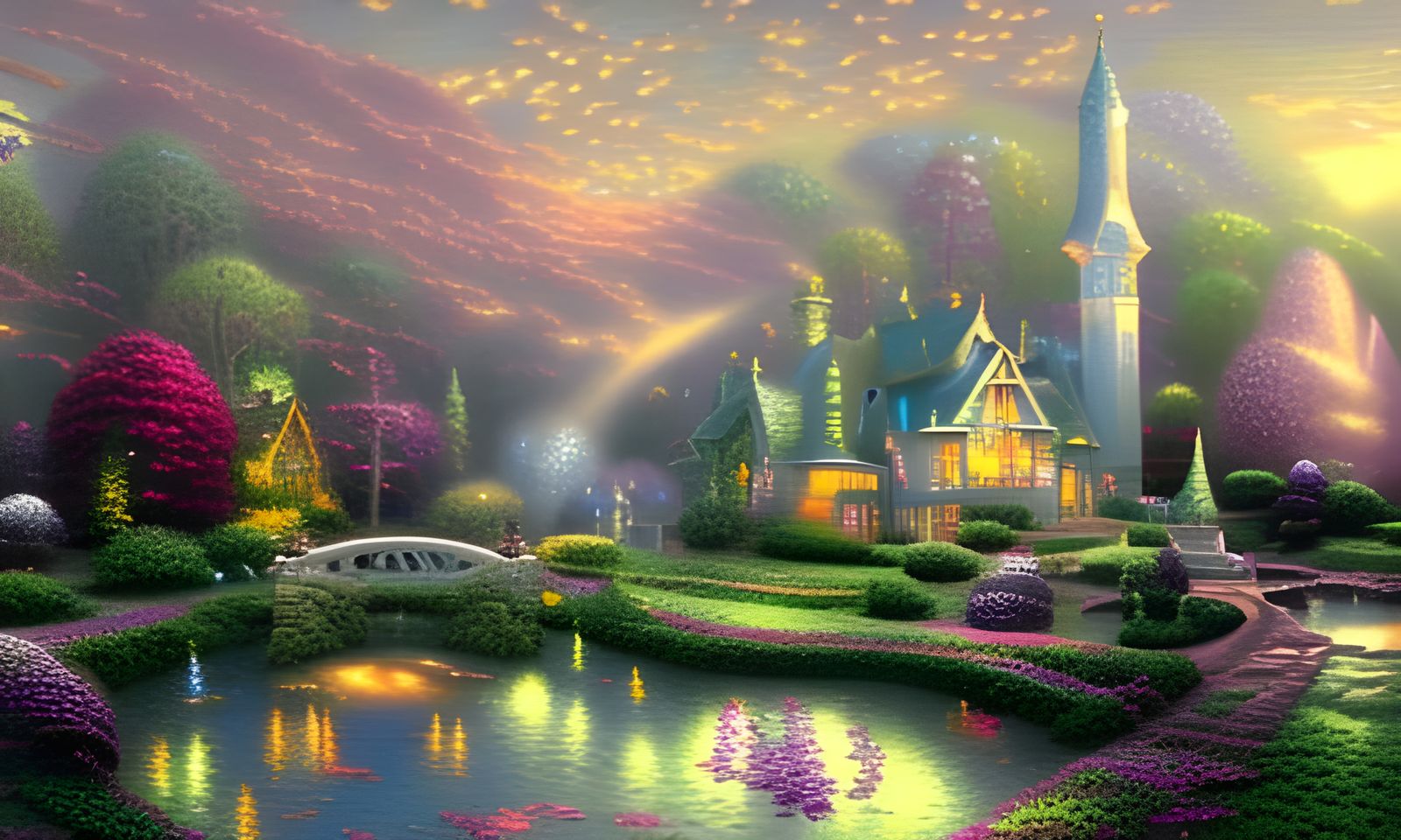 Ethereal Fabergé Egg in Fantasy Garden