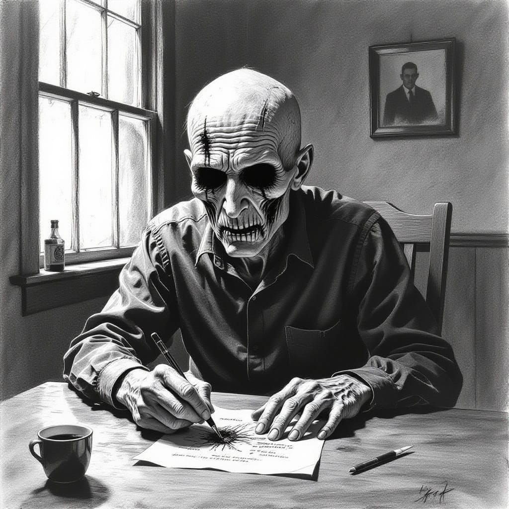 The Boiled One Phenomenon Horror in Charcoal