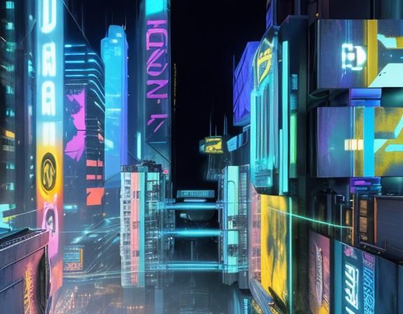 Futuristic Sci-Fi Mech in Cinematic Graffiti Landscape