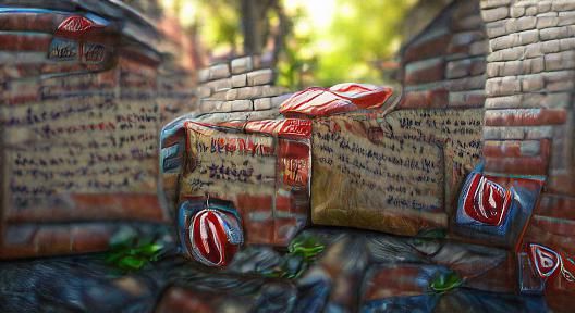 Hyperrealistic Mailbox With Letter in Kinkade Style