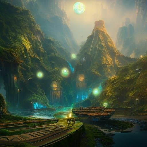 Ecological Future Concept Art in Deep Color