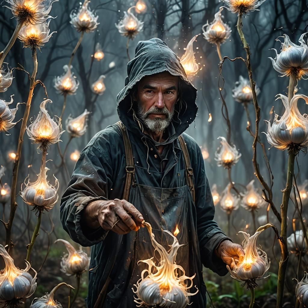 magic garlic farmer