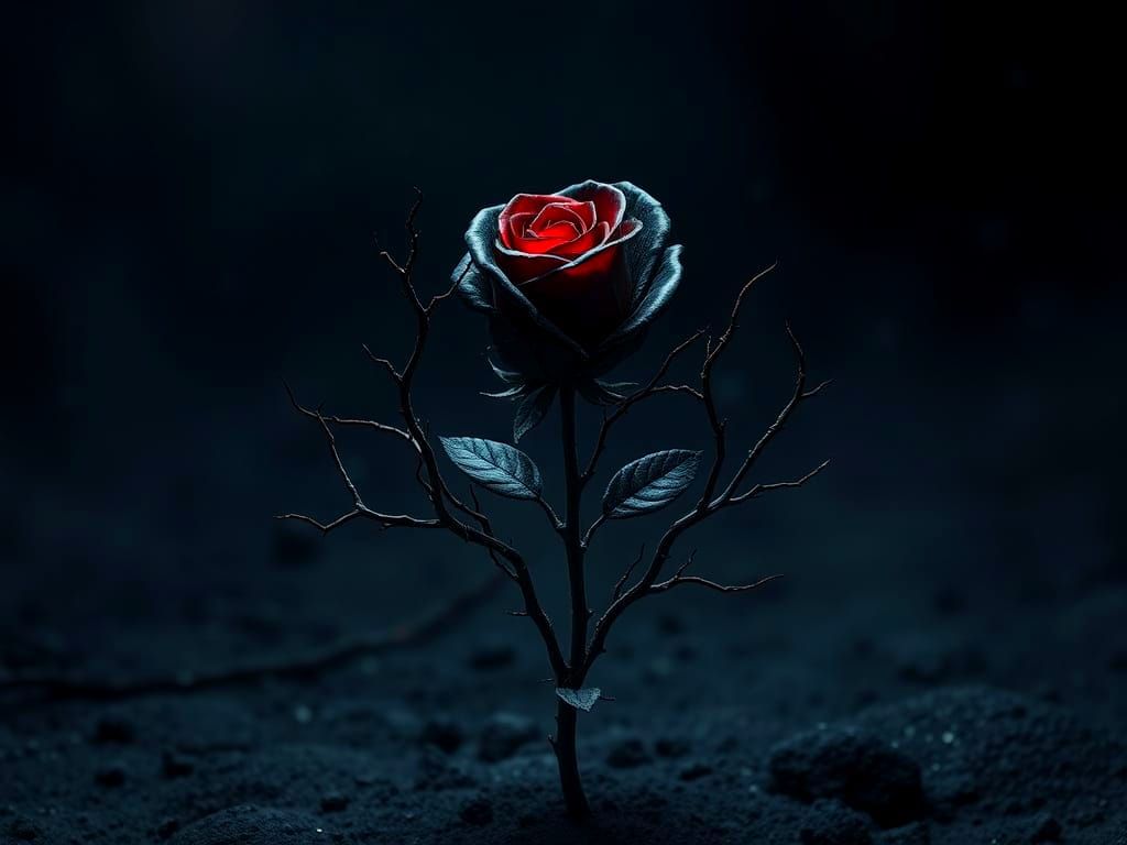 Lone Carbon Fiber Rose in Barren Dark Matter Landscape