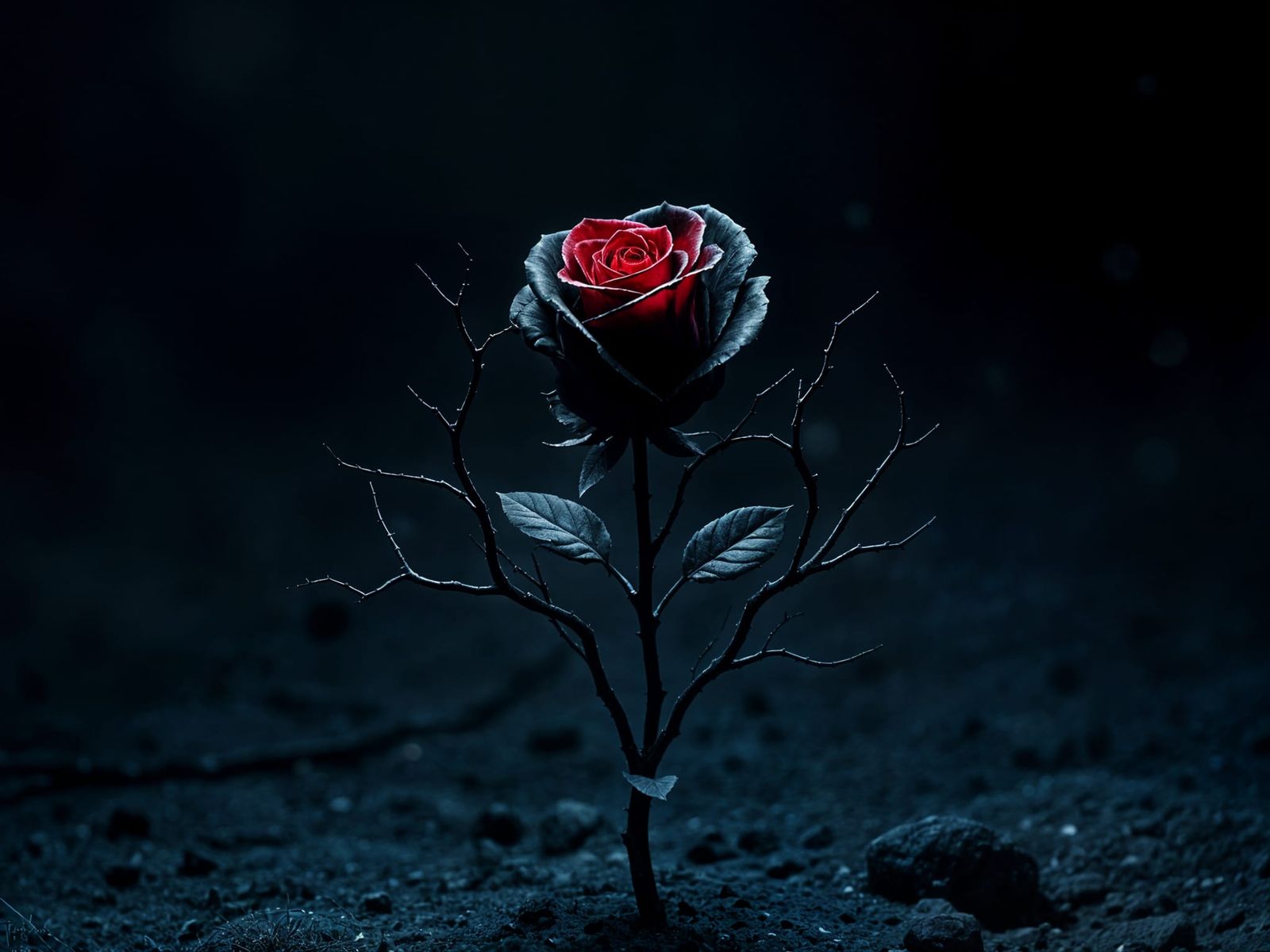 Lone Carbon Fiber Rose in Barren Dark Matter Landscape
