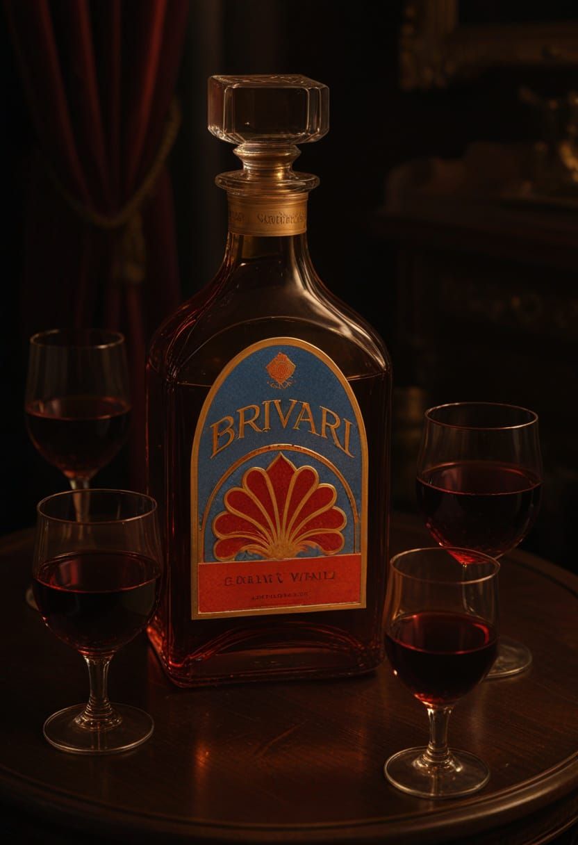 Brivari Wine Still Life in Baroque Style