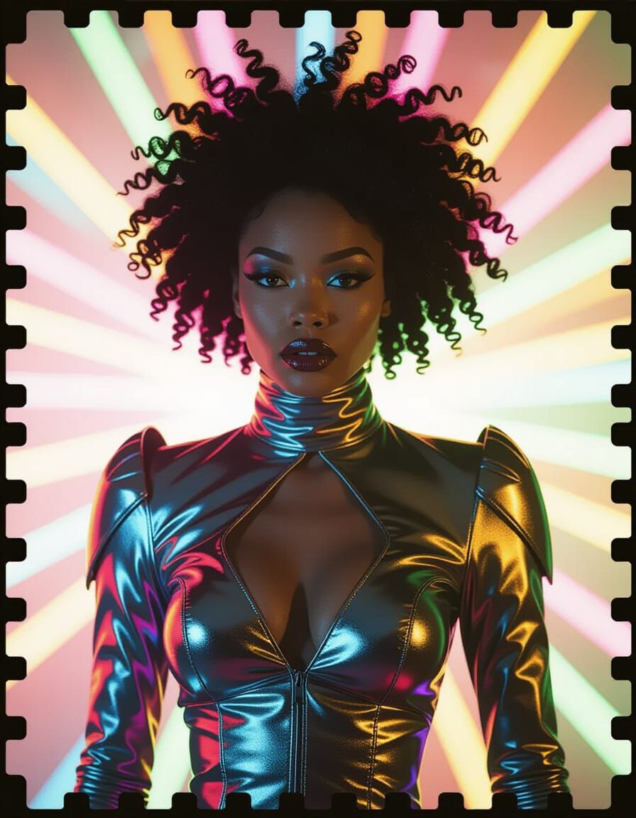 Afrofuturistic Alien Body Snatcher in Mixed Styles