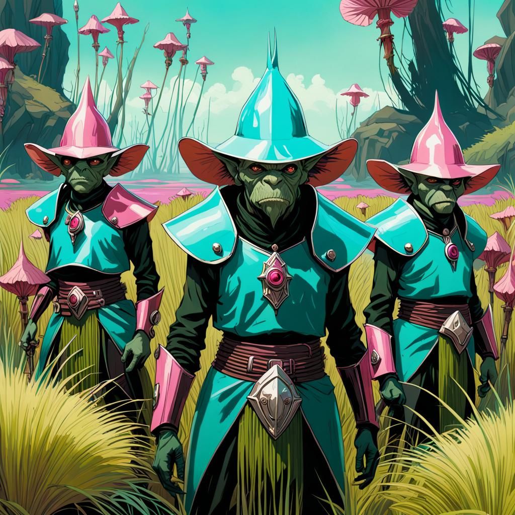 Cyan Goblin Warlocks in Carnivorous Marshland