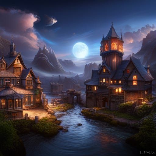 Fantastical Matte Painting in Deep Color