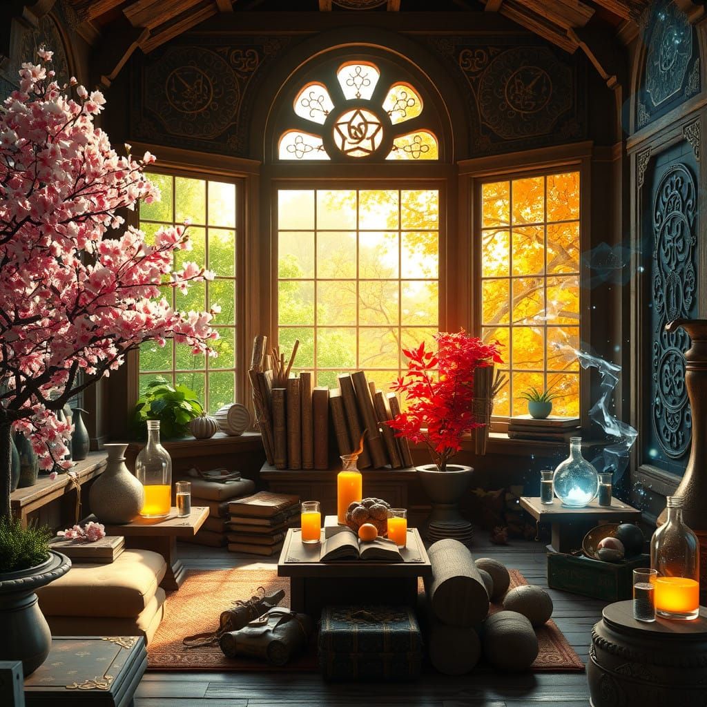 Mystical Sanctum of the Elemental Mage: Seasons Converge in....