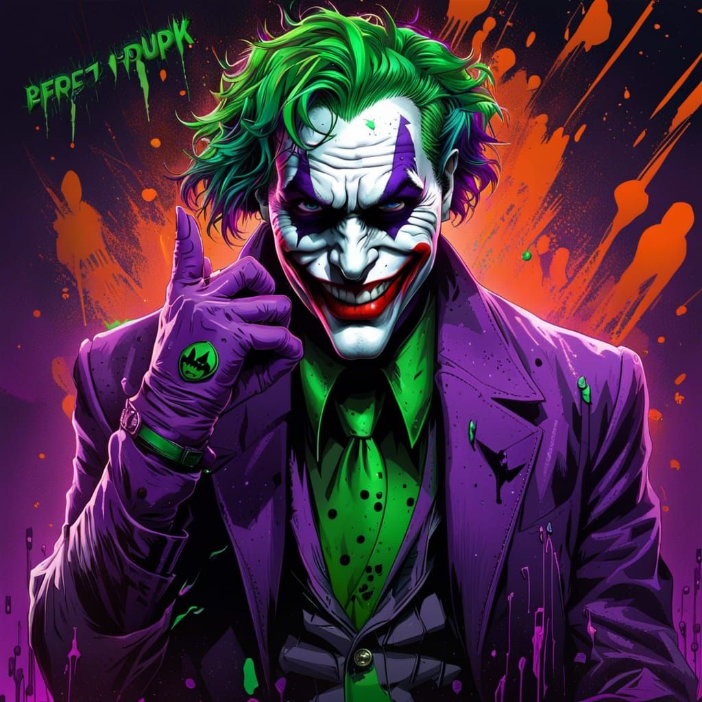 The Joker: Bloody Scars in Aetherpunk Style